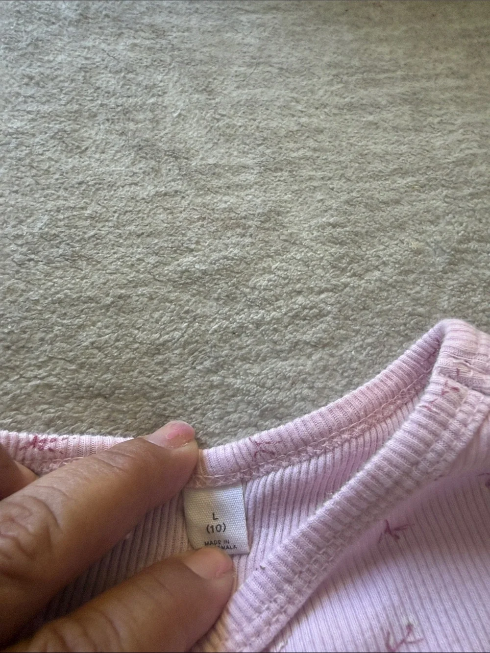 GAP Pink Short Sleeve Tee with Tiny Floral Motif